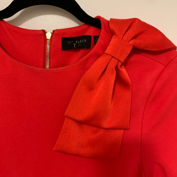 Cap sleeve red top - Picture 3 of 4